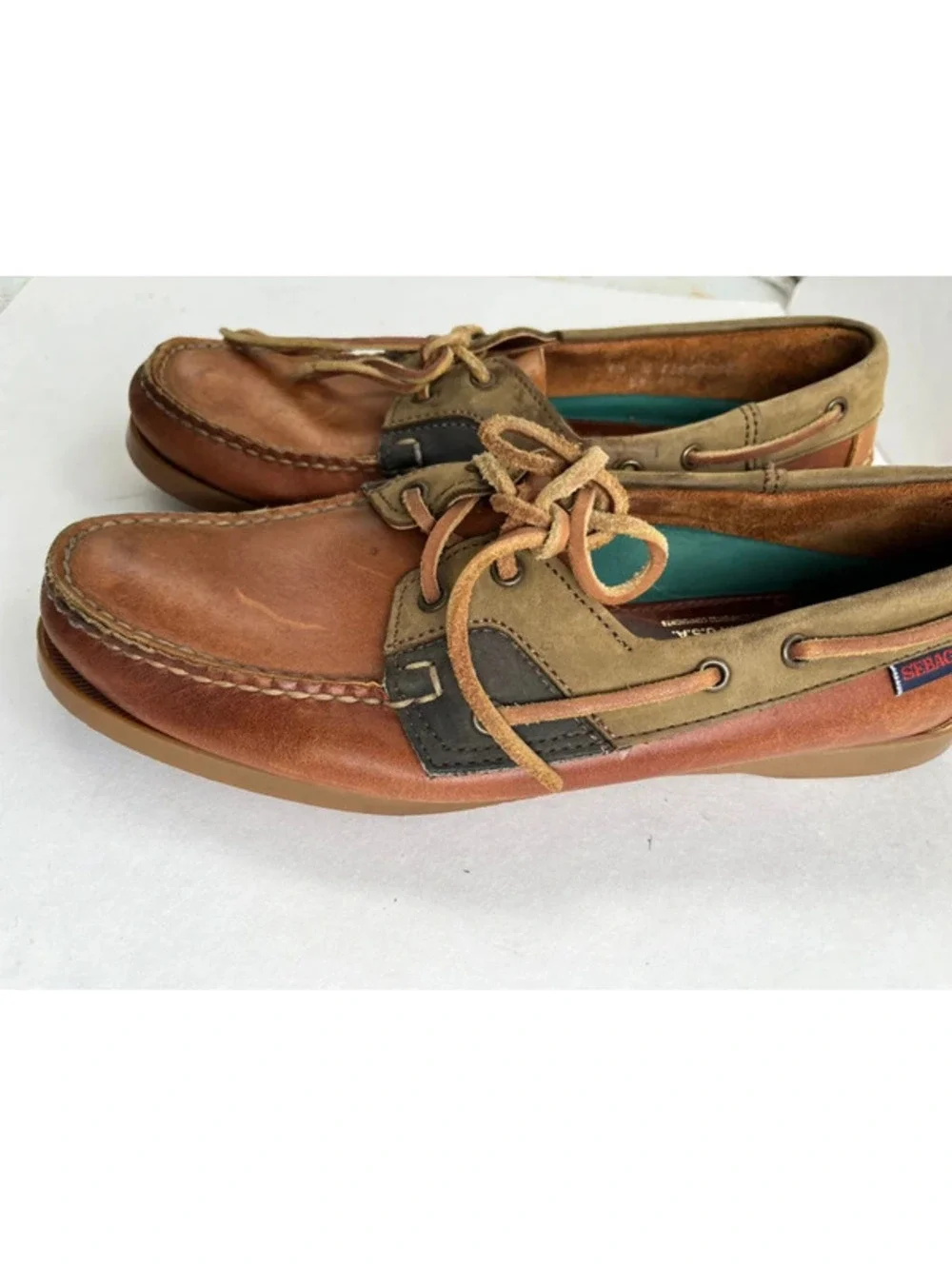 Sebago Dockside’s Spinnaker Dress Shoes size 8 Brown Light Loafers  LeatherUSA